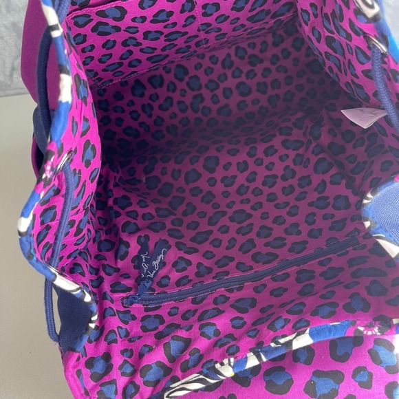 Vera Bradley Backpack African‎ Violet Canvas Pink Purple Floral Back Large 17\